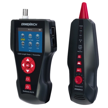 Измеритель длины кабеля Ermenrich NetGeeks NL70 купить по низкой цене | МАКСПРОФИТ