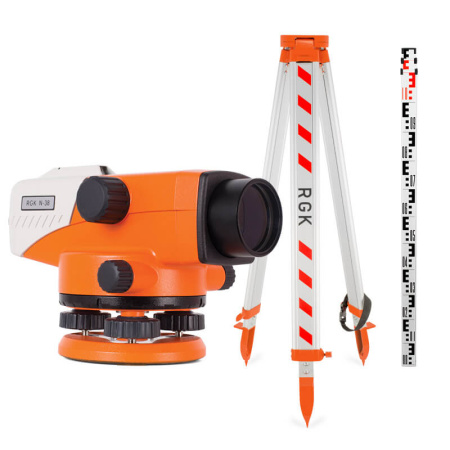 Комплект оптический нивелир RGK N-38 + штатив S6-N + рейка AMO S4 купить по низкой цене | МАКСПРОФИТ